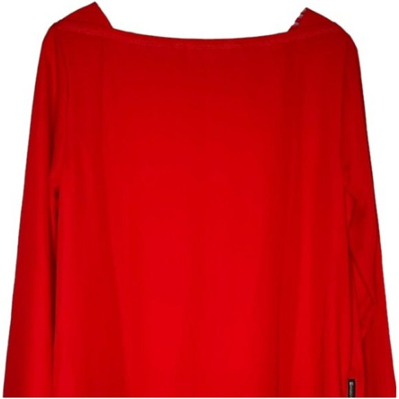 Soft Surroundings Long-Sleeved Lisse Tunic - Red - L - Picture 6 of 10